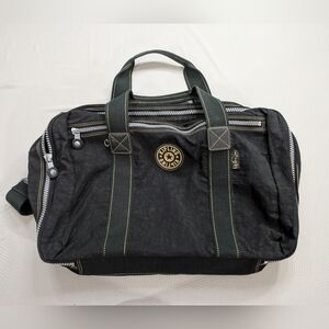 Kipling Black and Green Travel Bag